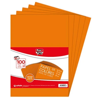 Afbeelding van Fixo bladen 80 g, papier, oranje, A4