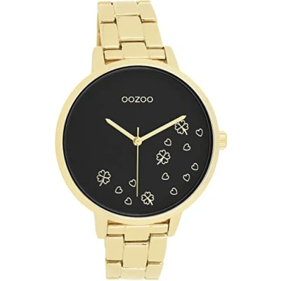 Afbeelding van OOZOO C11124 Horloge Timepieces staal goudkleurig zwart 42 mm