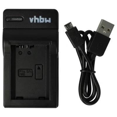 Afbeelding van vhbw USB acculader compatibel met Sony Cybershot DSC RX10 IV, Mark 4 digitale camera, camcorder, actiecamera accu laadschaal