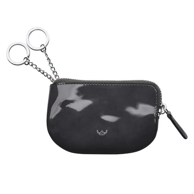 Afbeelding van Golden Head Leren Sleutelgeval Carrara RFID Protect Zipped Key Case Anthracite Antraciet