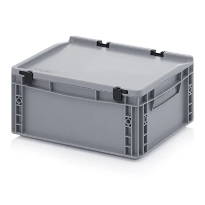 Afbeelding van Auer Packaging Eurocontainer Eurobox 40 x 30 18,5 cm met scharnierdeksel incl. gratis duimstok