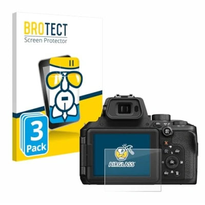 Afbeelding van BROTECT Glas Screen Protector voor Nikon Coolpix P950 (3 Stuks) Schermbeschermer [9H Hardheid, Beschermglas Folie niet Gehard Glas]