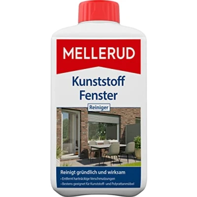 Afbeelding van Mellerud kunststof raamreiniger, effectief middel tegen hardnekkig vuil op raamkozijnen, rolluiken, jaloezieën, en polyrotan meubels, 1 x l
