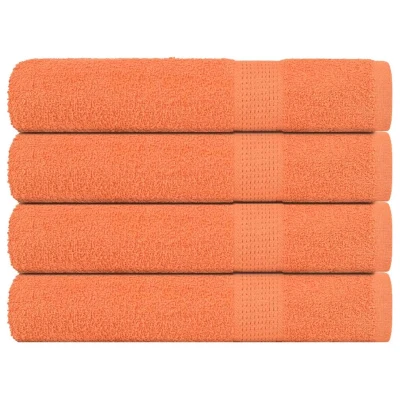 Afbeelding van vidaXL Handdoeken 4 st 100x200 cm 360 g/m² 100% katoen oranje