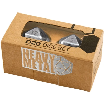 Afbeelding van Dice Set D20 Heavy Metal: Chrome (2 stuks)