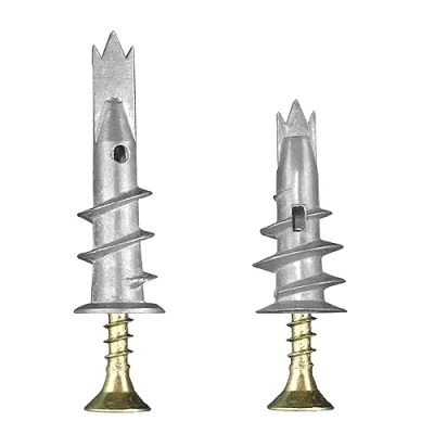 Afbeelding van 70 stuks gipsplaatbevestigingen Heavy Duty, metalen muurpluggen en schroeven, zelfborende gipsplaatbevestigingsset, holle ruwe pluggen, droge wandanker voor gipsplaten, composietplaten, houten planken