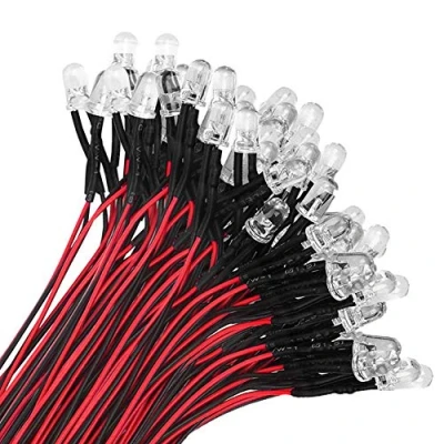 Afbeelding van YIXISI 100 Stuks Voorbedrade LED, 5mm Diode Lamp, 12V Voorbedraad Licht