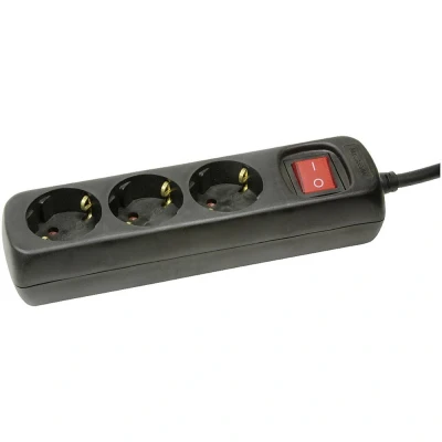 Afbeelding van LogiLink LPS206B stekkerdoos 3 stopcontacten
