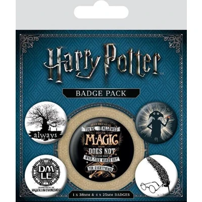 Afbeelding van HARRY POTTER PACK 5 BADGES SYMBOLS