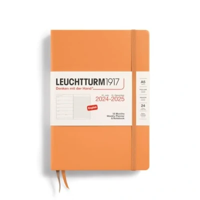 Afbeelding van Leuchtturm1917 weekplanner + notities agenda 18 maanden 2024 2025 hardcover A5 apricot