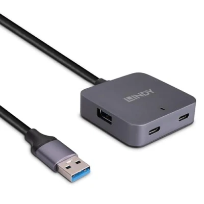 Afbeelding van Lindy 5m 4 poorts USB 3.0 hub