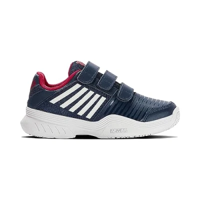 Afbeelding van Tennisschoen K Swiss Kids Court Express Strap Omni Opal White Lollipop Schoenmaat 32