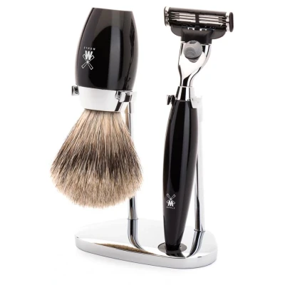Afbeelding van Muhle scheerset Kosmo S281K876M3 Dassenhaar Mach3 zwart
