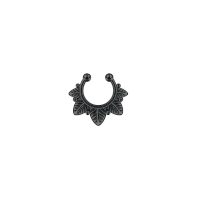 Afbeelding van Fake piercing blad zwart