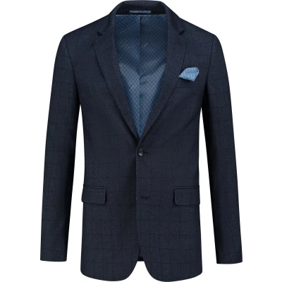 Afbeelding van Gents Colbert ruit blauw Maat 26