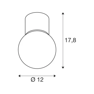 Afbeelding van Slv varyt plafondopbouwarmatuur rond 1x max 6w e14 zwart 1007607