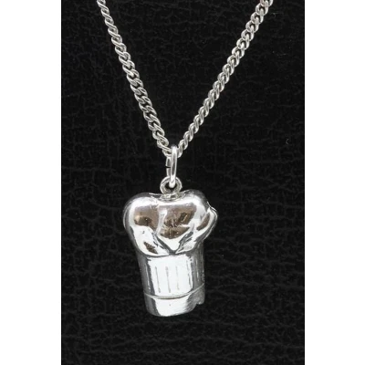 Afbeelding van Zilveren Koksmuts middel ketting hanger