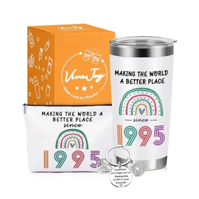 Afbeelding van VivaJoy 30e verjaardagscadeaus voor vrouwen regenboog mokken, gepersonaliseerde 30 jaar oude dame cadeau ideeën moeder, beste vriend, zus, vrouw, grappig