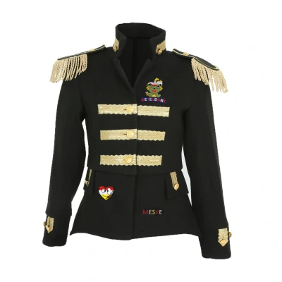 Afbeelding van Di Bartelomeo Oeteldonk Jasje Dames Luxe Met Emblemen Carnavalskleding Carnaval Zwart Gouden Details Maat 40