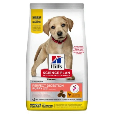 Afbeelding van Hill&#039;s Puppy Perfect Digestion Large Breed Hondenvoer Kip Bruine Rijst 12 kg
