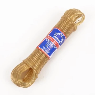Afbeelding van 20M Kwaliteit Everlasto &#039;Wyercentor&#039; stalen kern gekleurde kleding/waslijn 3.5mm dik (GOLD)