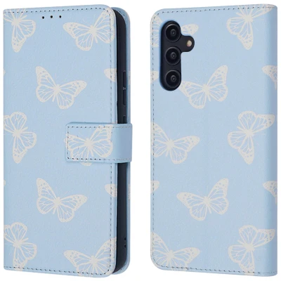 Afbeelding van Samsung Galaxy A14 (4G) Hoesje Kunstleder iMoshion Bookcase Blauw Telefoonhoesje