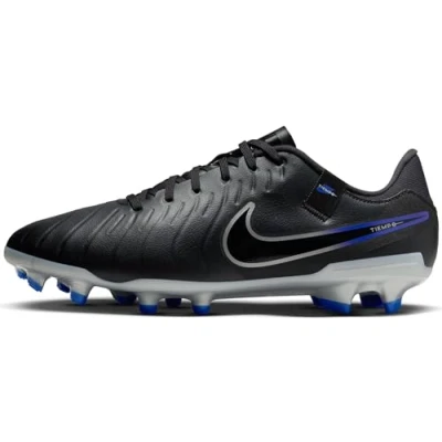 Afbeelding van Nike Performance Legend 10 Academy FG/MG Voetbalschoenen met kunststof noppen, Heren, Maat: 38, Black/chrome/hyper royal Imitatieleer/ textiel