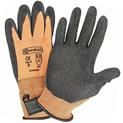 Afbeelding van Connex COX938620 handschoenen met klittenband, oranje/grijs, maat 10