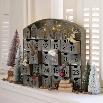 Afbeelding van LOBERON Adventskalender Léran grijs