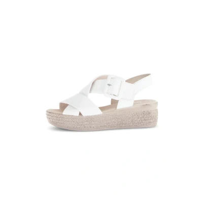 Afbeelding van Gabor Sandalen met sleehak, Dames, Maat: 40.5, Weiss Schoenen