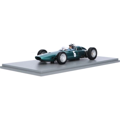 Afbeelding van De 1:18 Diecast Modelauto van BRM P57 #6 Winnaar GP Monaco 1963. rijder was G. Hill. fabrikant het schaalmodel is Spark. Dit model alleen online verkrijgbaar.
