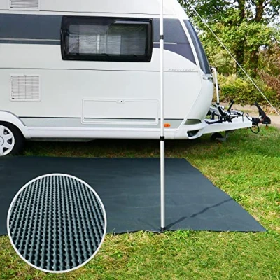 Afbeelding van your GEAR Buitenkleed, 8 maten, van 200 x 300 cm tot 600 cm, zacht voortentkleed, kampeerkleed, incl. clips, haringen en transporttas, op maat te snijden, 2 3 m