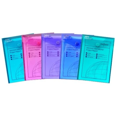 Afbeelding van Snopake A6 Polyfile P Portret Popper Portemonnee met Drukknoopsluiting [Pack van 5] Electra Assorti [13287]
