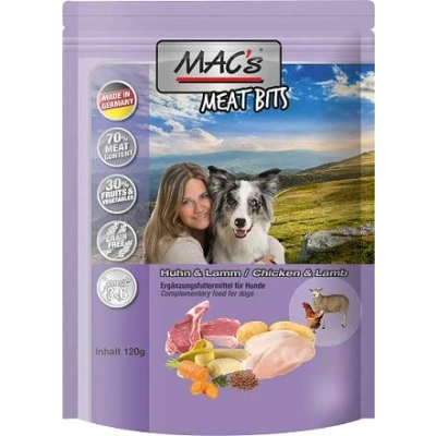 Afbeelding van MAC&#039;s Dog Vleespunten, snacks 120 g, lam kip, g