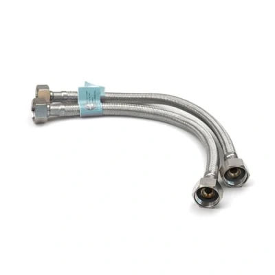 Afbeelding van Xcel Home™ Paar 1/2&quot; x BSP (300mm) Flexibele Slang Pijp Staarten Vervanging Keuken Gootsteen/Badkamer Wastafel Monobloc Tap Mixer Connector Flexi Pijpen