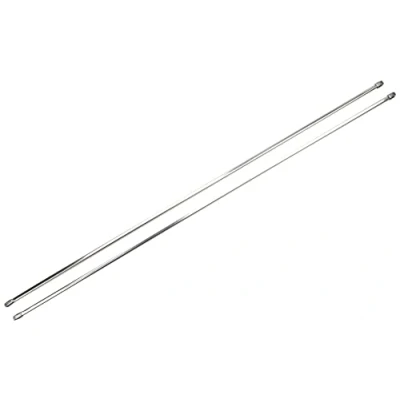 Afbeelding van GARDINIA Gordijnroede, uitschuifbaar, metaal/kunststof, chroom, 100 160 cm, 2 stuks