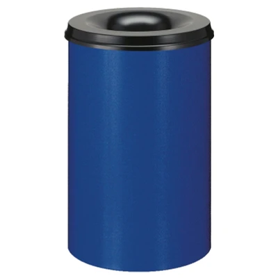 Afbeelding van Papierbak vlamdovend 110ltr blauw/zwart