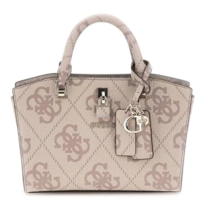 Afbeelding van GUESS Handtas Schoudertas Queensland Mini Satchel Bag Dove Logo Roze