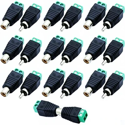 Afbeelding van Greluma 20 st phono RCA mannelijk en vrouwelijk naar AV schroefaansluiting audio/video aansluiting adapter (10 stuks 10 vrouwelijk)