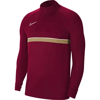 Afbeelding van Nike Performance Academy 21 Drill Unisex Sport Tshirt voor kinderen, Maat: 116 128, Team red / white jersey gold