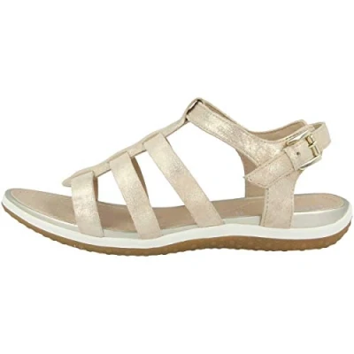 Afbeelding van Geox VEGA Sandalen met enkelbandjes, Dames, Maat: 42, Sand Leer