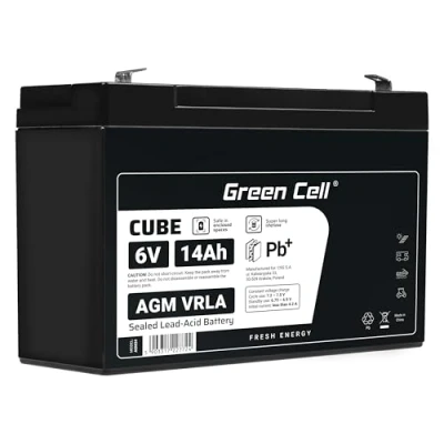 Afbeelding van Green Cell AGM34 UPS accu Sealed Lead Acid (VRLA) 6 V 14 Ah
