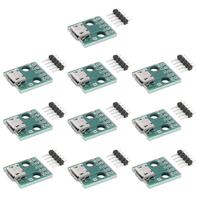 Afbeelding van YOUMILE 10 Stks DIY Mannelijke Connector/MINI MICRO USB naar DIP Adapter 2.54mm 5pin Vrouwelijke Connector B Type USB2.0 PCB Converter 3.0