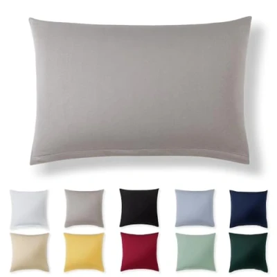 Afbeelding van Alreya kussensloop 40 x 60 cm lichtgrijs 100% jersey katoen voor kussen cm, hoofdkussenslopen, superzachte kussensloop, met ritssluiting