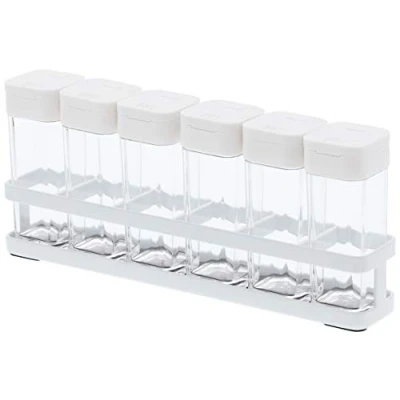 Afbeelding van Yamazaki Spice bottle x 6 and rack Tower white