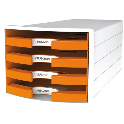 Afbeelding van Han Ha 1013 51 Ladenkast Impuls Met 4 Open Laden Oranje