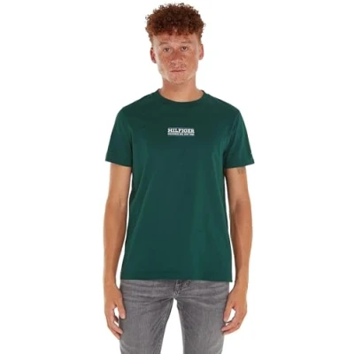 Afbeelding van Tommy Hilfiger Small TEE Tshirt print, Heren, Maat: XS, Hunter