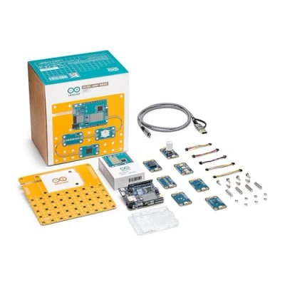 Afbeelding van Arduino Plug and Make kit [AKX00069] De eenvoudigste manier om met te beginnen Complete gebaseerd op Uno R4 WiFi en 7 modulino&#039;s Meertalige online handleiding