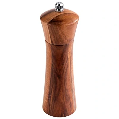 Afbeelding van APS 40417 pepermolen van acaciahout, molen koolstofstaal, Ø 5 cm, hoogte 17 cm