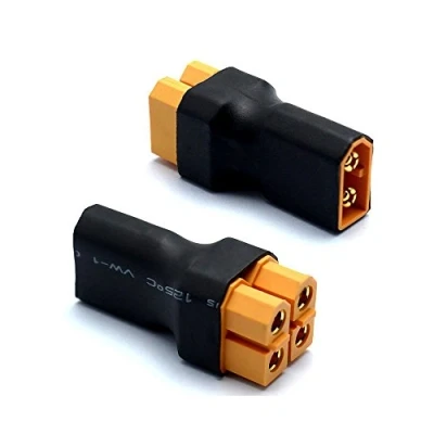 Afbeelding van Boladge 2 stuks XT60 parallelle stekker, 1 mannelijk stekker naar bus, paralleladapter voor RC Lipo batterij